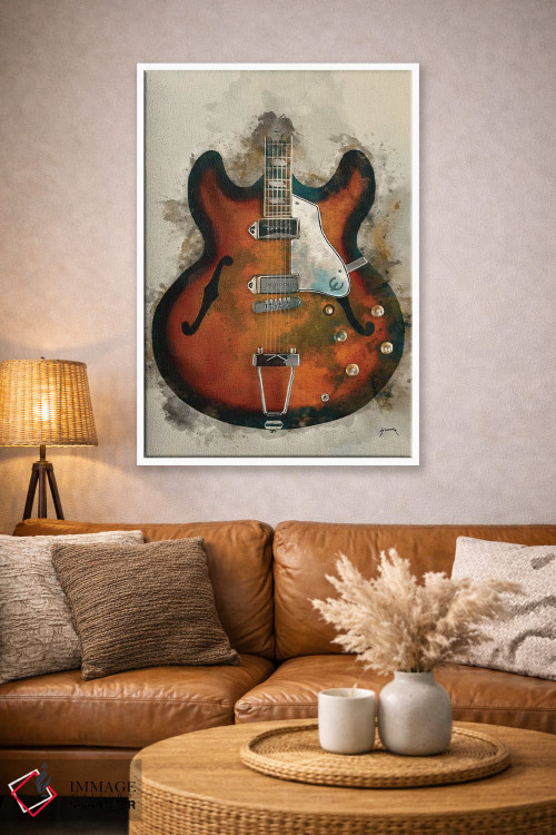تابلو دکوراتیو گیتار جان لنون اثر پاپ کالت پوسترز - D3W