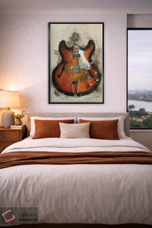 تابلو دکوراتیو گیتار جان لنون اثر پاپ کالت پوسترز - D4B