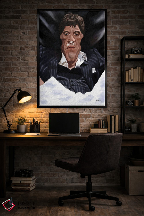 تابلو دکوراتیو صورت زخمی اثر پاپ کالت پوسترز - D5B