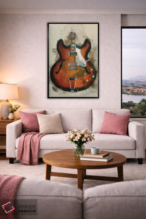 تابلو دکوراتیو گیتار جان لنون اثر پاپ کالت پوسترز - D5B