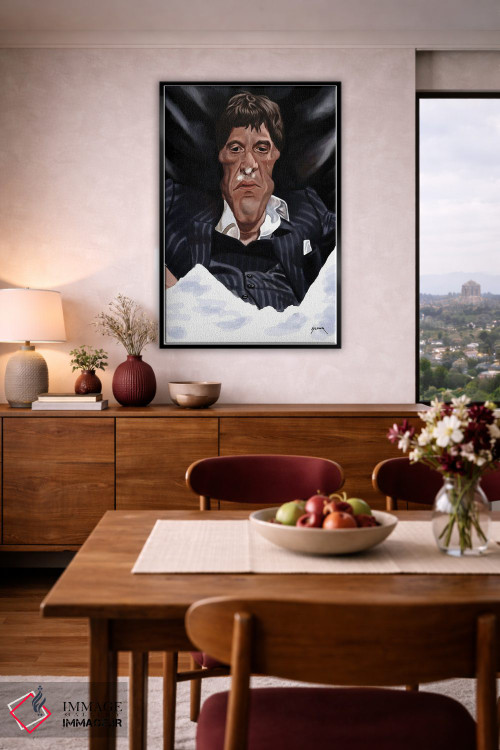 تابلو دکوراتیو صورت زخمی اثر پاپ کالت پوسترز - D6B