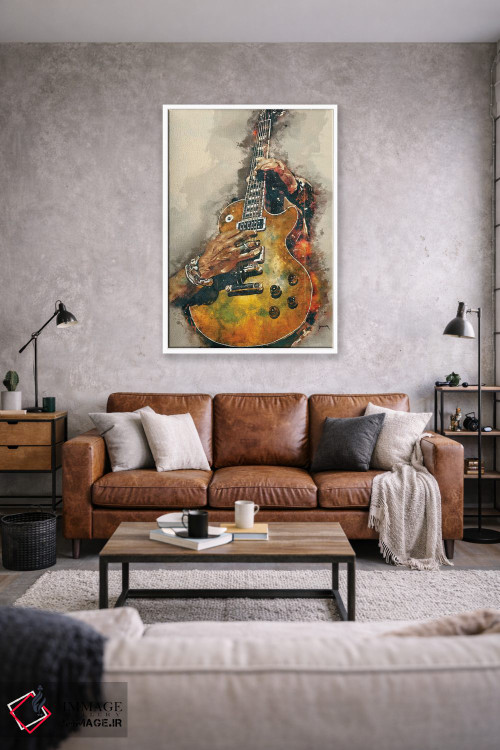تابلو دکوراتیو گیتار برقی اسلش اثر پاپ کالت پوسترز - D1W