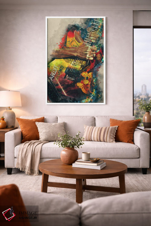 تابلو دکوراتیو گیتار برقی کرک همت اثر پاپ کالت پوسترز - D1W