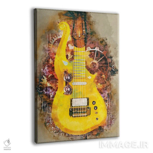 تابلو دکوراتیو گیتار استیم پانک پرنس اثر پاپ کالت پوسترز - نمای پرسپکتیو محصول