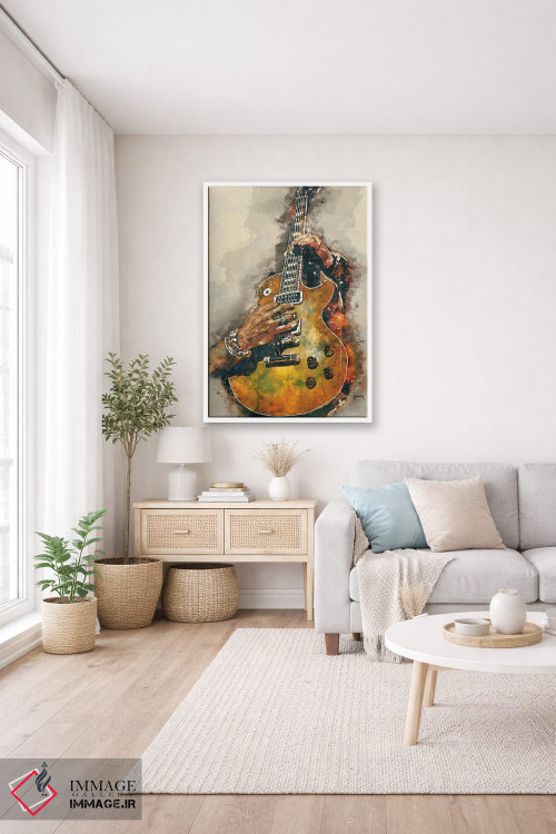 تابلو دکوراتیو گیتار برقی اسلش اثر پاپ کالت پوسترز - D3W