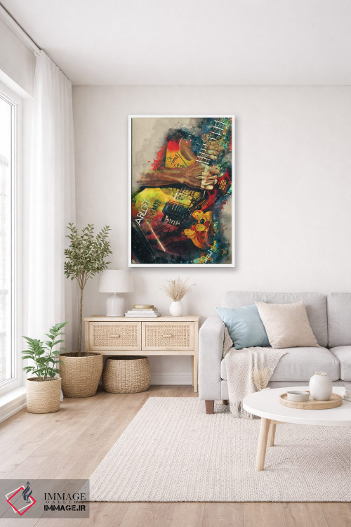 تابلو دکوراتیو گیتار برقی کرک همت اثر پاپ کالت پوسترز - D2W