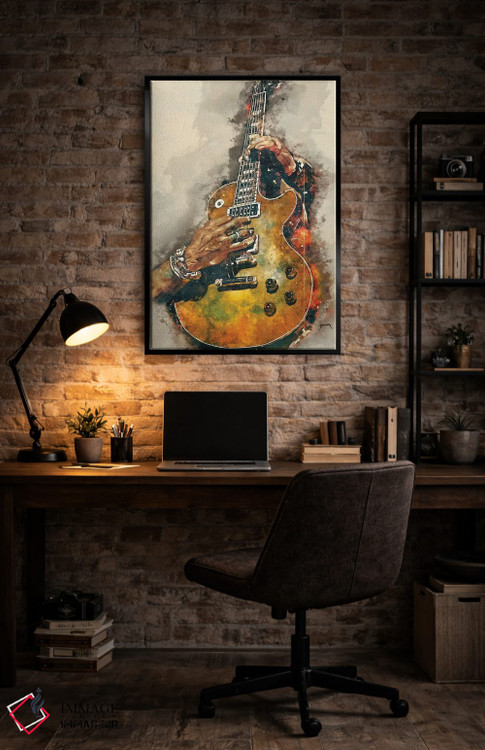 تابلو دکوراتیو گیتار برقی اسلش اثر پاپ کالت پوسترز - D5B