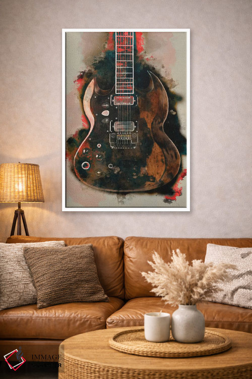 تابلو دکوراتیو گیتار برقی تونی ایومنی اثر پاپ کالت پوسترز - D2W