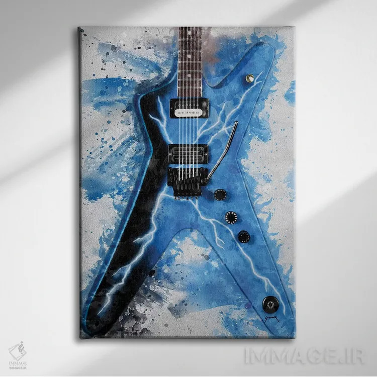 تابلو دکوراتیو گیتار برقی دایم بگ دارل II اثر پاپ کالت پوسترز - نمای روبهرو روی دیوار
