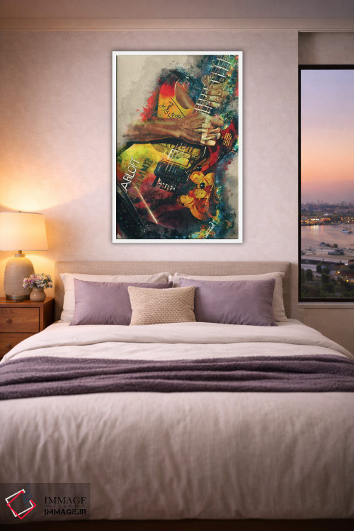 تابلو دکوراتیو گیتار برقی کرک همت اثر پاپ کالت پوسترز - D3W