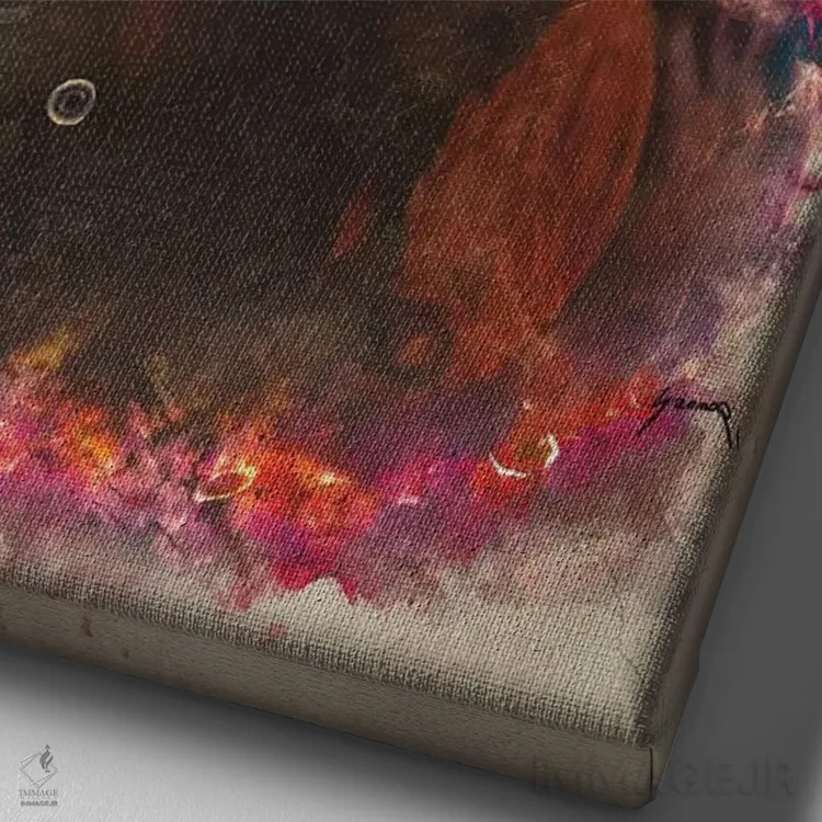 تابلو دکوراتیو گیتار تونی ایومنی اثر پاپ کالت پوسترز - نمای نزدیک بافت بوم