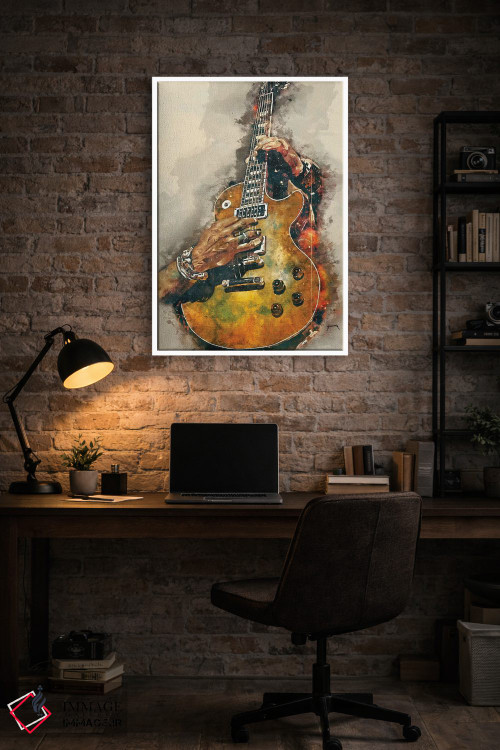 تابلو دکوراتیو گیتار برقی اسلش اثر پاپ کالت پوسترز - D4W