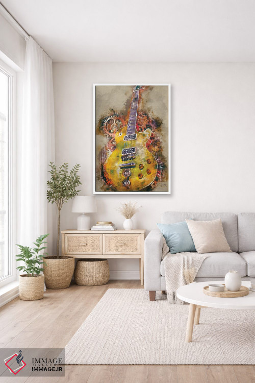 تابلو دکوراتیو گیتار استیم پانک اسلش اثر پاپ کالت پوسترز - D2W