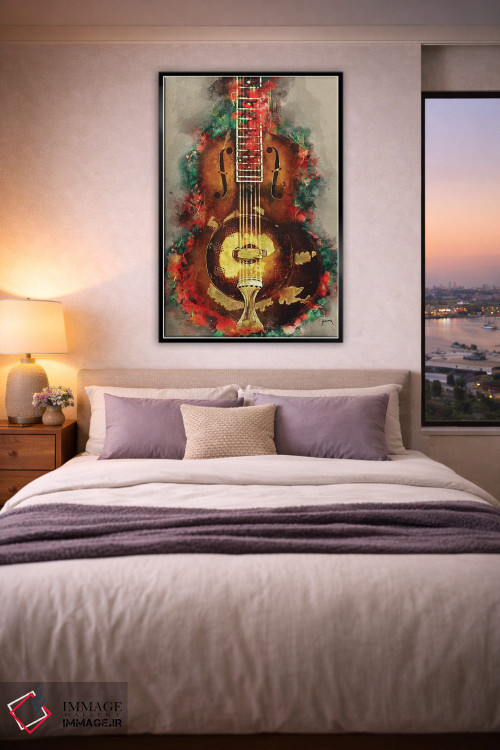 تابلو دکوراتیو گیتار روی گالاجر اثر پاپ کالت پوسترز - D6B