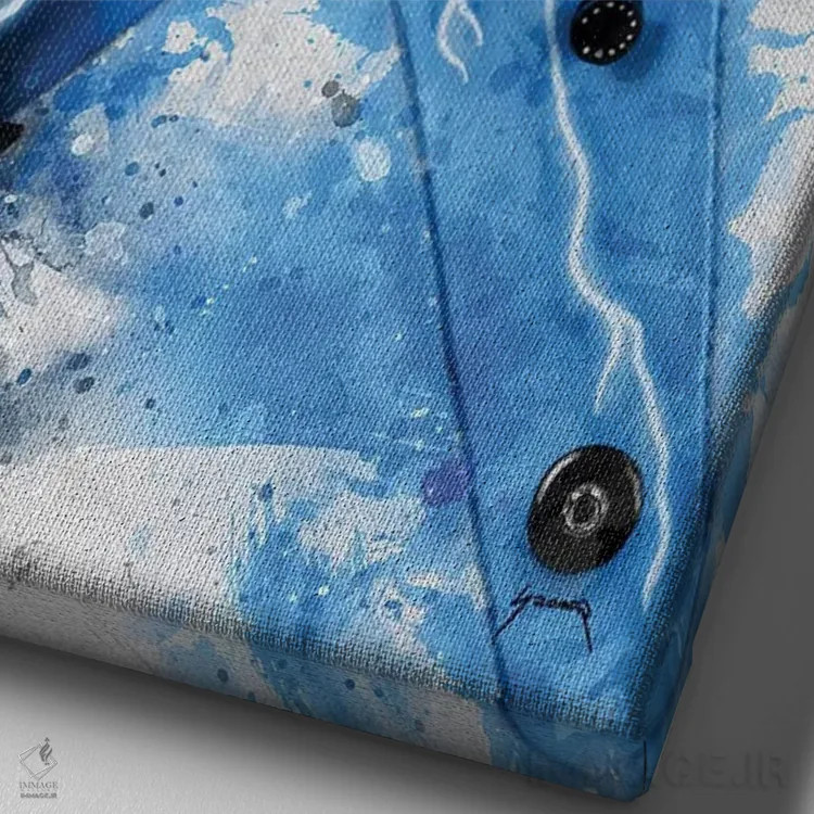 تابلو دکوراتیو گیتار برقی دایم بگ دارل II اثر پاپ کالت پوسترز - نمای نزدیک بافت بوم