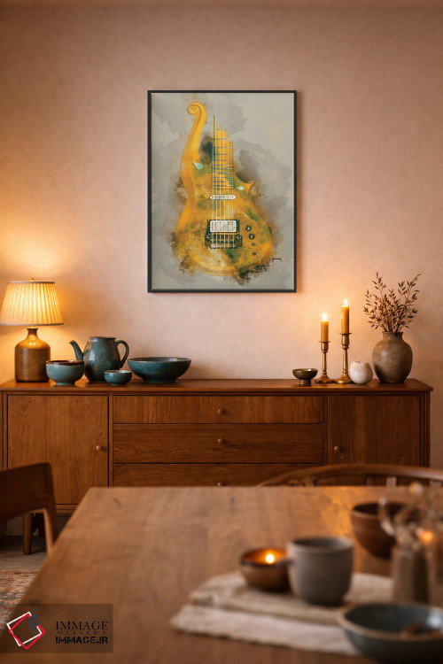 تابلو دکوراتیو گیتار کلود پرنس II اثر پاپ کالت پوسترز - D6B