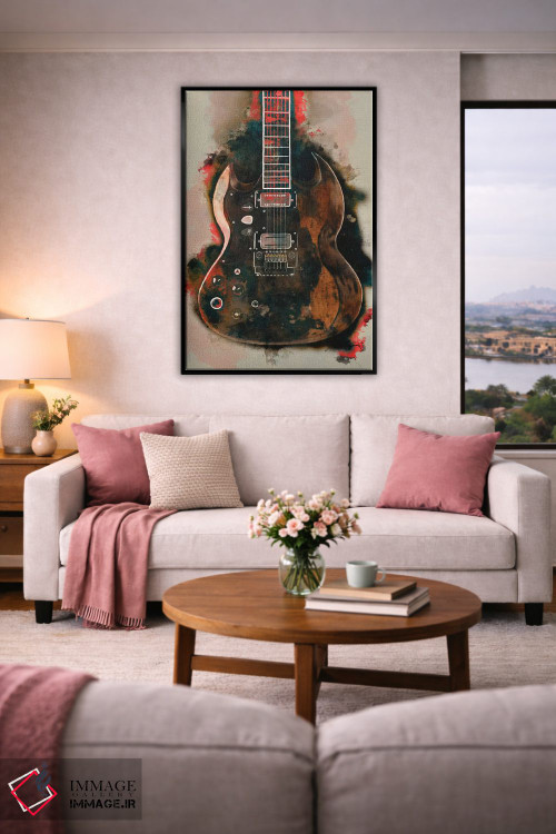 تابلو دکوراتیو گیتار برقی تونی ایومنی اثر پاپ کالت پوسترز - D5B