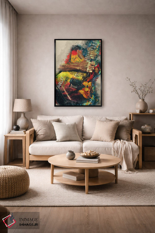 تابلو دکوراتیو گیتار برقی کرک همت اثر پاپ کالت پوسترز - D5B