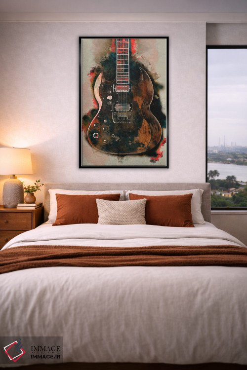 تابلو دکوراتیو گیتار برقی تونی ایومنی اثر پاپ کالت پوسترز - D4B