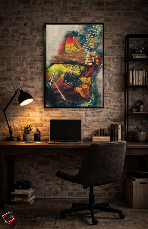 تابلو دکوراتیو گیتار برقی کرک همت اثر پاپ کالت پوسترز - D6B