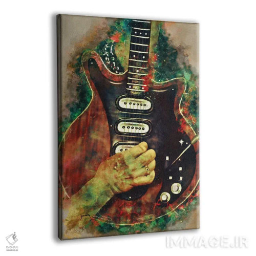 تابلو دکوراتیو گیتار برایان می اثر پاپ کالت پوسترز - نمای پرسپکتیو محصول