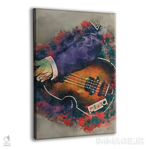 تابلو دکوراتیو گیتار بیس پل مک کارتنی اثر پاپ کالت پوسترز - نمای پرسپکتیو محصول