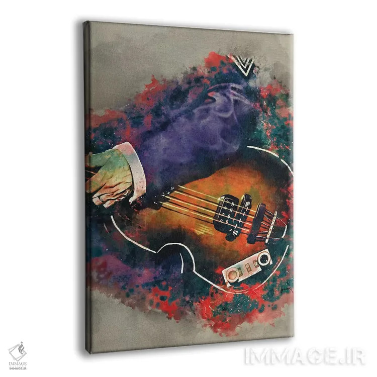 تابلو دکوراتیو گیتار بیس پل مک کارتنی اثر پاپ کالت پوسترز - نمای پرسپکتیو محصول