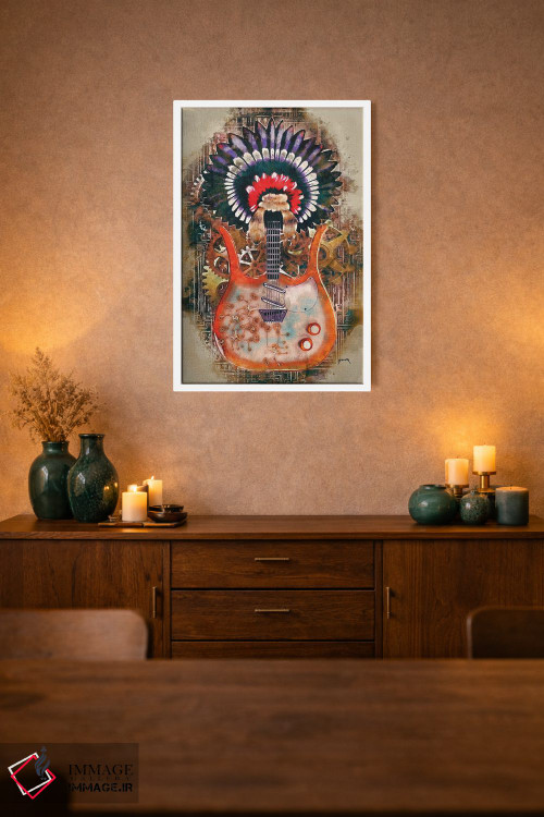 تابلو دکوراتیو گیتار استیم پانک لینک ری اثر پاپ کالت پوسترز - D2W