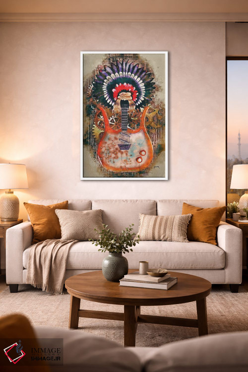 تابلو دکوراتیو گیتار استیم پانک لینک ری اثر پاپ کالت پوسترز - D1W