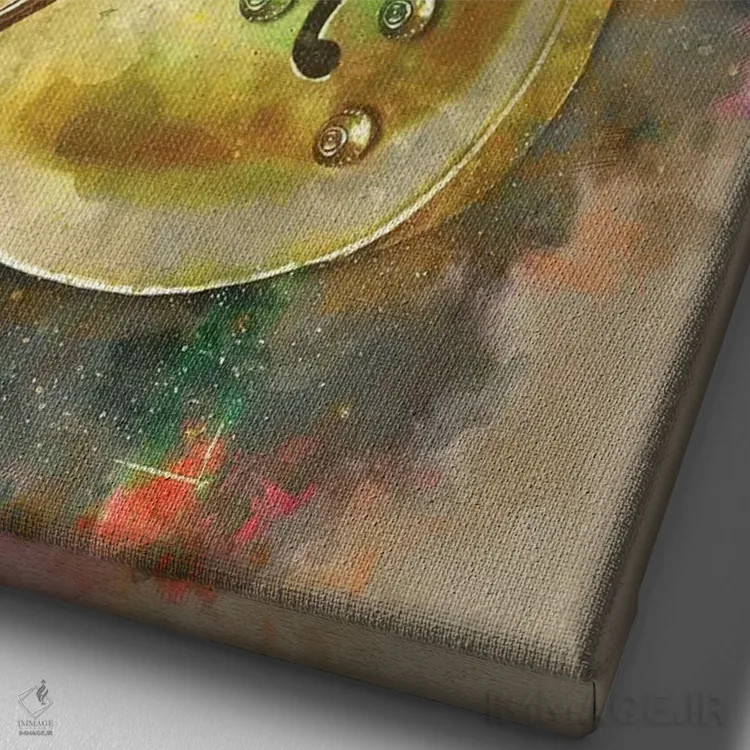 تابلو دکوراتیو گیتار برقی چاک بری اثر پاپ کالت پوسترز - نمای نزدیک بافت بوم