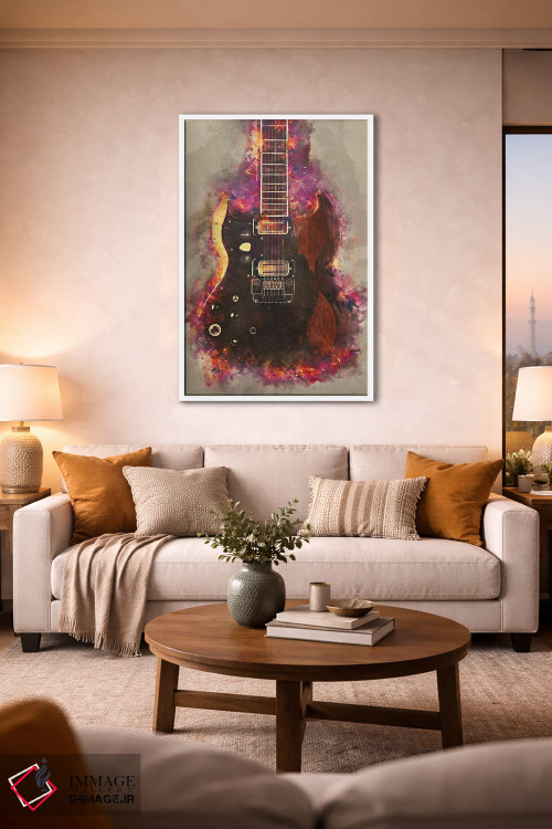 تابلو دکوراتیو گیتار تونی ایومنی اثر پاپ کالت پوسترز - D1W