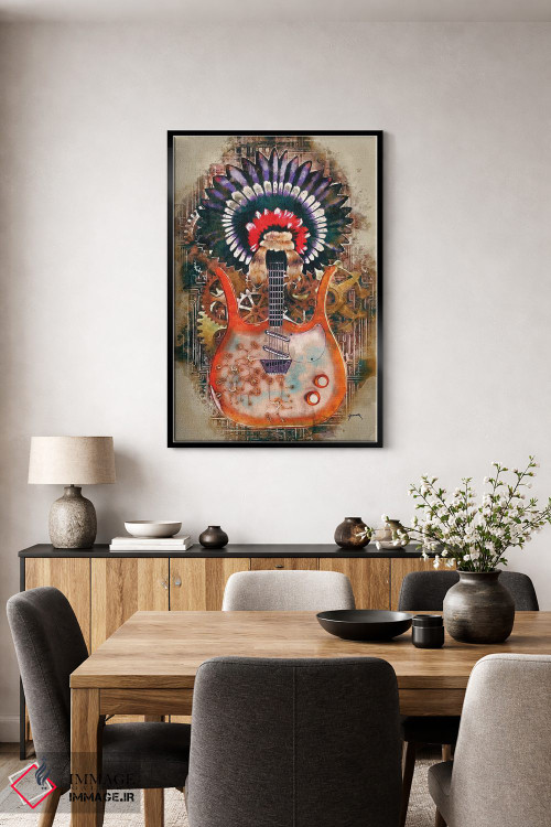 تابلو دکوراتیو گیتار استیم پانک لینک ری اثر پاپ کالت پوسترز - D4B