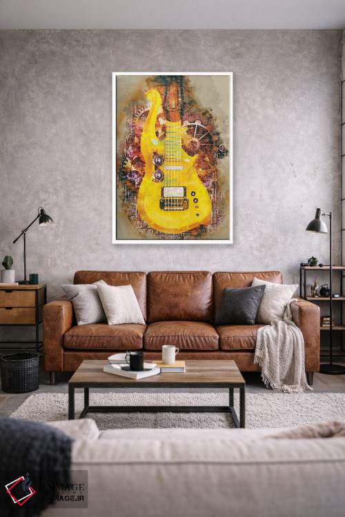تابلو دکوراتیو گیتار استیم پانک پرنس اثر پاپ کالت پوسترز - D1W