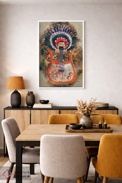 تابلو دکوراتیو گیتار استیم پانک لینک ری اثر پاپ کالت پوسترز - D6W