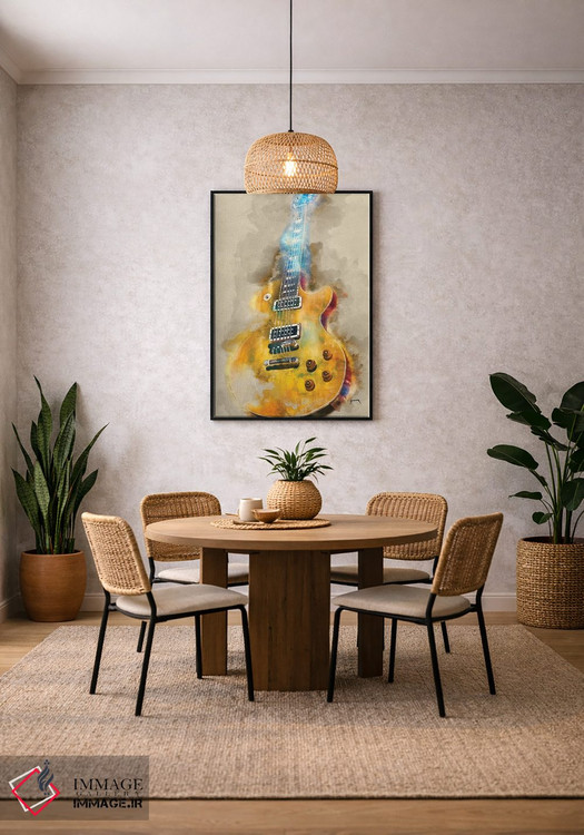 تابلو دکوراتیو گیتار برقی وینتج اثر پاپ کالت پوسترز - D3B