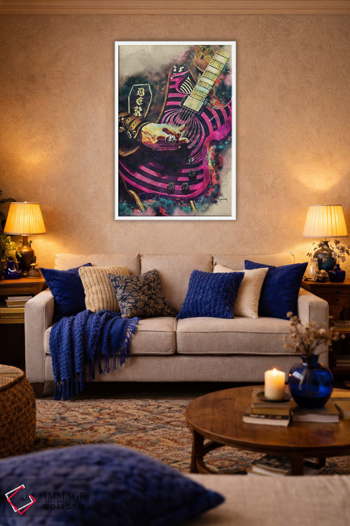تابلو دکوراتیو گیتار برقی زاک وایلد اثر پاپ کالت پوسترز - D2W