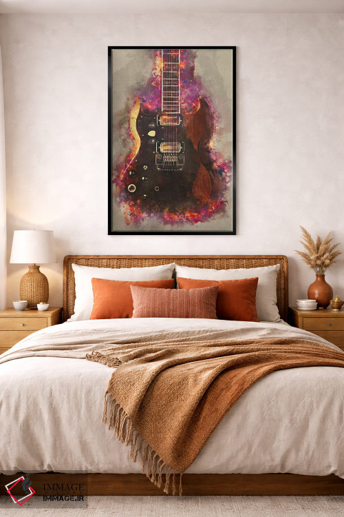 تابلو دکوراتیو گیتار تونی ایومنی اثر پاپ کالت پوسترز - D3B