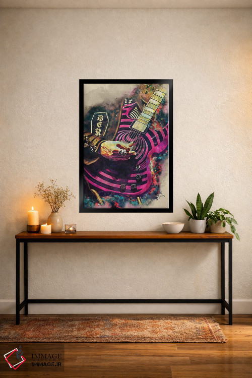 تابلو دکوراتیو گیتار برقی زاک وایلد اثر پاپ کالت پوسترز - D4B