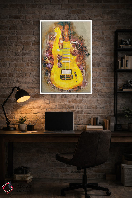 تابلو دکوراتیو گیتار استیم پانک پرنس اثر پاپ کالت پوسترز - D3W