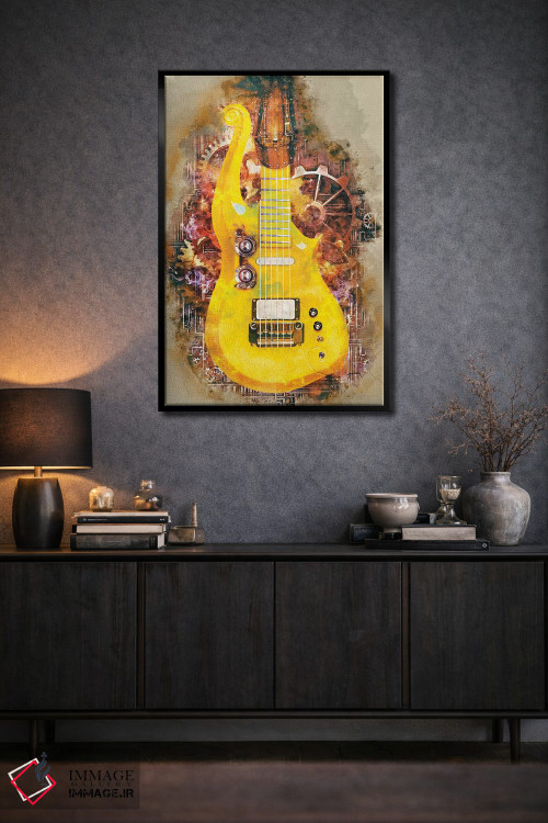 تابلو دکوراتیو گیتار استیم پانک پرنس اثر پاپ کالت پوسترز - D2B