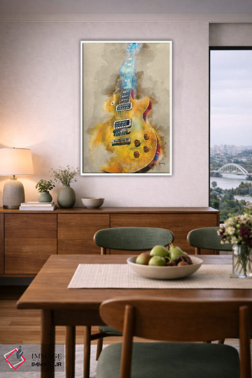 تابلو دکوراتیو گیتار برقی وینتج اثر پاپ کالت پوسترز - D5W