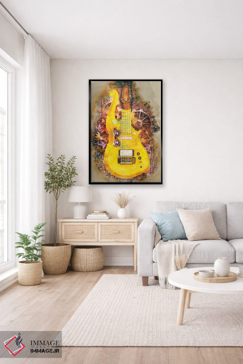 تابلو دکوراتیو گیتار استیم پانک پرنس اثر پاپ کالت پوسترز - D5B