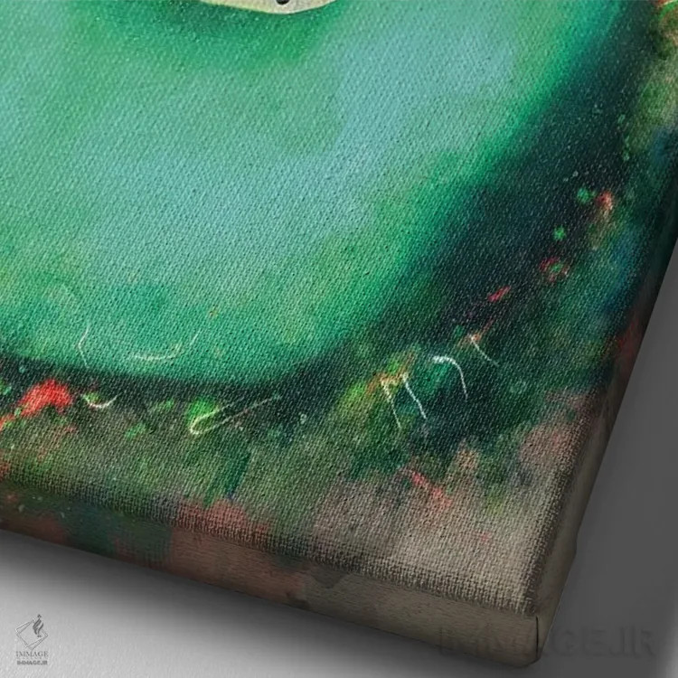 تابلو دکوراتیو گیتار برقی کورت کوبین اثر پاپ کالت پوسترز - نمای نزدیک بافت بوم