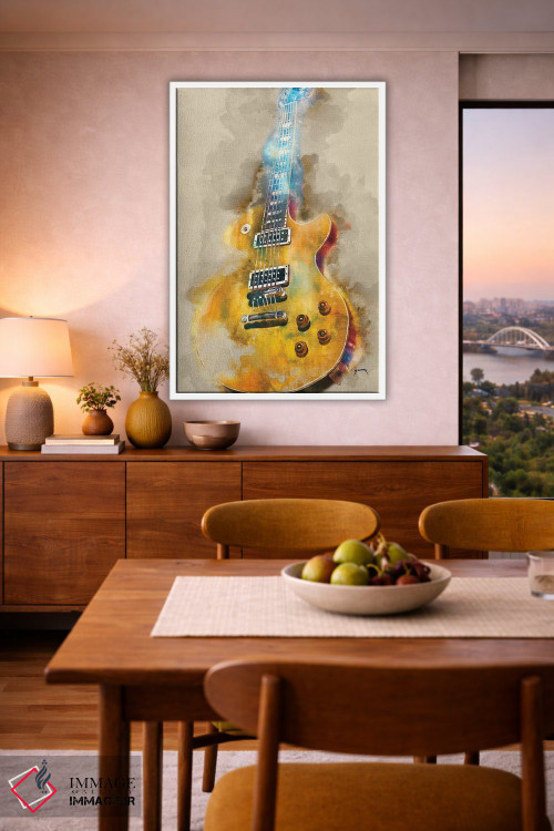 تابلو دکوراتیو گیتار برقی وینتج اثر پاپ کالت پوسترز - D6W
