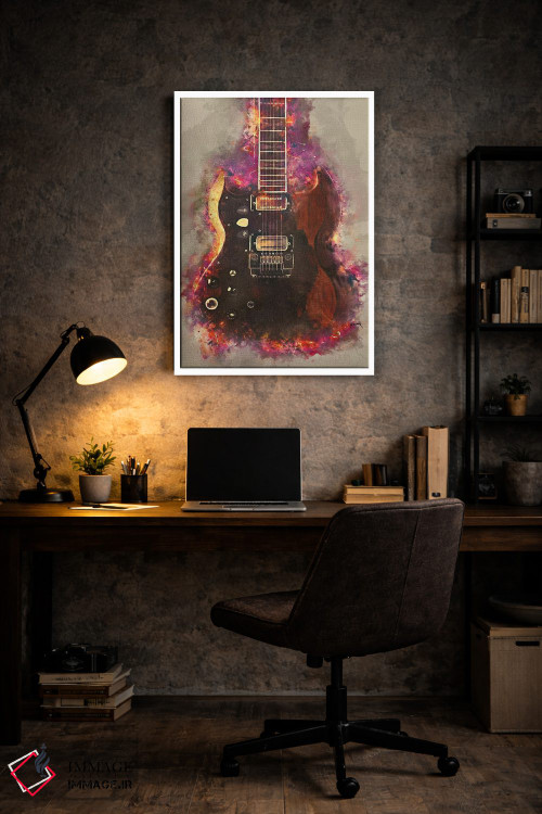 تابلو دکوراتیو گیتار تونی ایومنی اثر پاپ کالت پوسترز - D5W