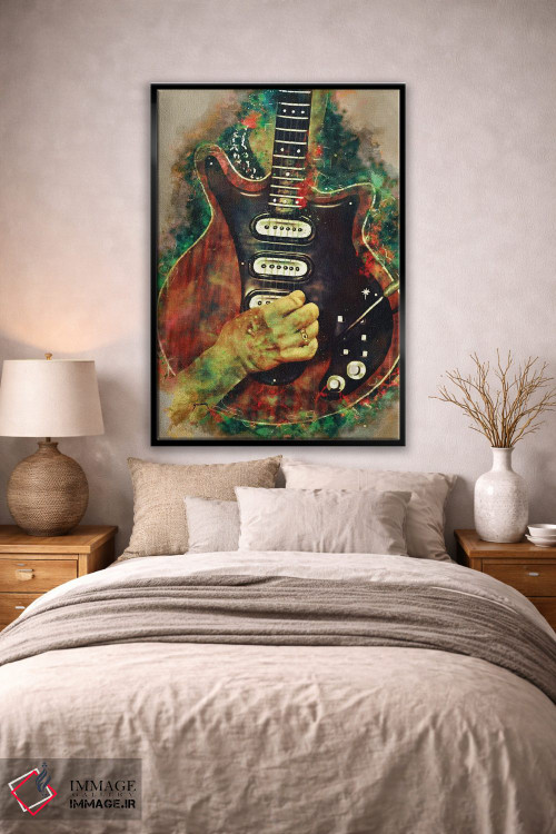 تابلو دکوراتیو گیتار برایان می اثر پاپ کالت پوسترز - D1B