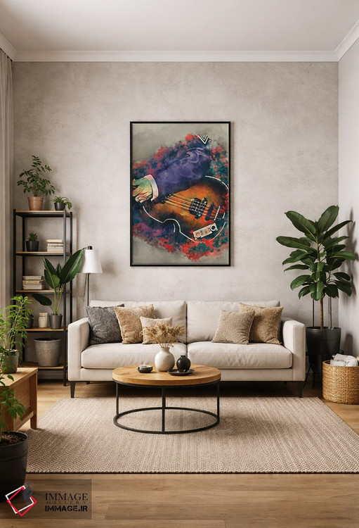 تابلو دکوراتیو گیتار بیس پل مک کارتنی اثر پاپ کالت پوسترز - D1B