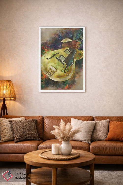 تابلو دکوراتیو گیتار برقی چاک بری اثر پاپ کالت پوسترز - D2W