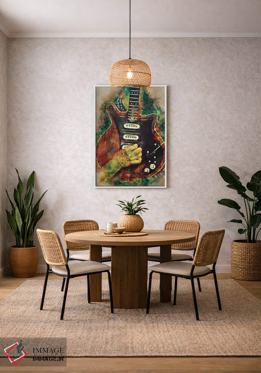 تابلو دکوراتیو گیتار برایان می اثر پاپ کالت پوسترز - D2W