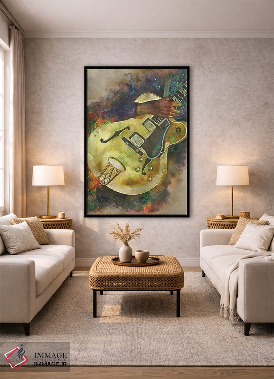 تابلو دکوراتیو گیتار برقی چاک بری اثر پاپ کالت پوسترز - D1B